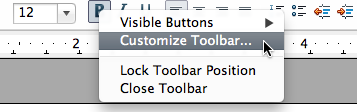 This is a contextual menu for a toolbar
