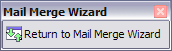Minimized mail merge wizard