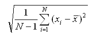 Calc sample stddev formula.png