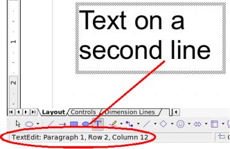 Text input in a dynamic text frame