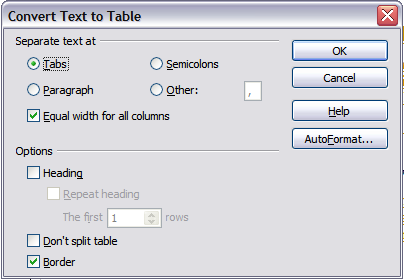 Underline Besides approach Creating a table - Apache OpenOffice Wiki