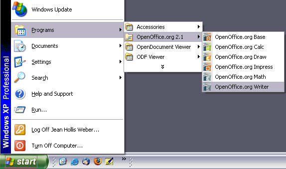 Starting from the system menu - Apache OpenOffice Wiki