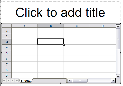 A spreadsheet in edit mode