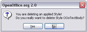 Deleting an applied style