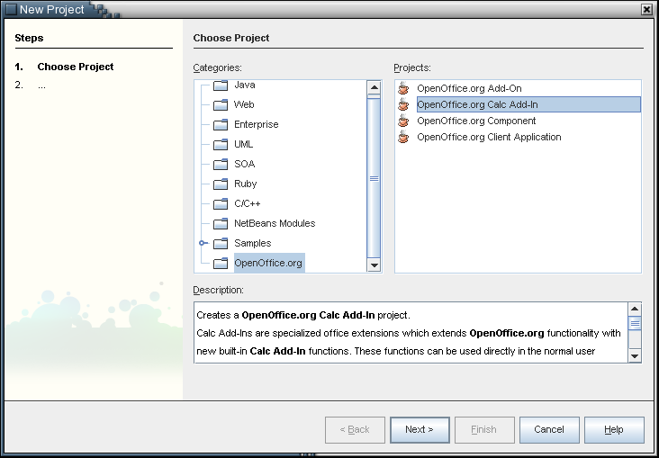 Calc/Add-In/Project Type - Apache OpenOffice Wiki