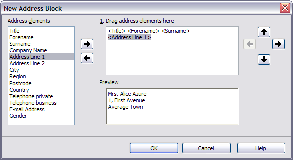 Selecting the Address Block - Apache OpenOffice Wiki