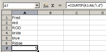 regular expression in COUNTIF function