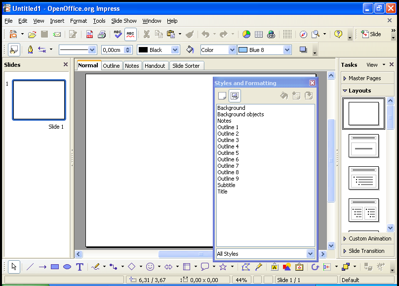 OpenOffice.org Impress Tutorial - Working with Text
