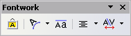 Figure 1: The floating Fontwork toolbar.