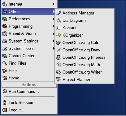 Starting from the system menu - Apache OpenOffice Wiki