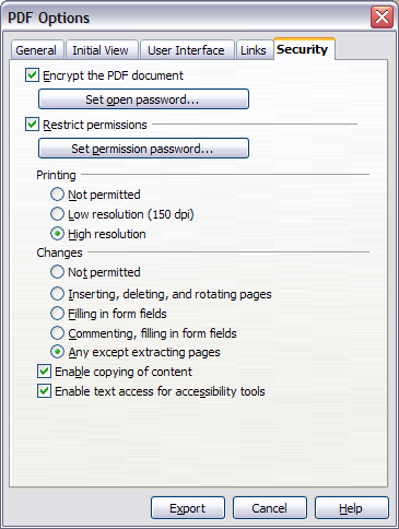 Exporting to PDF - Apache OpenOffice Wiki