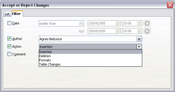 track changes apache openoffice writer