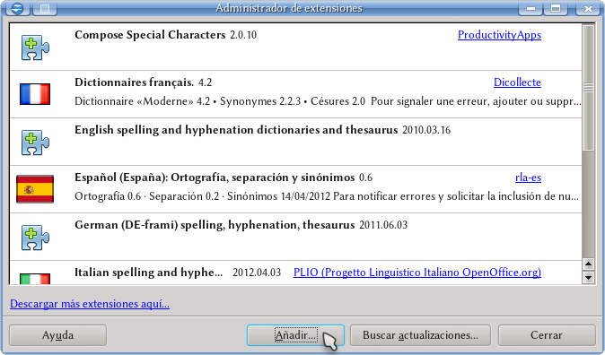 Extensiones: agregando características a AOO - Apache OpenOffice Wiki