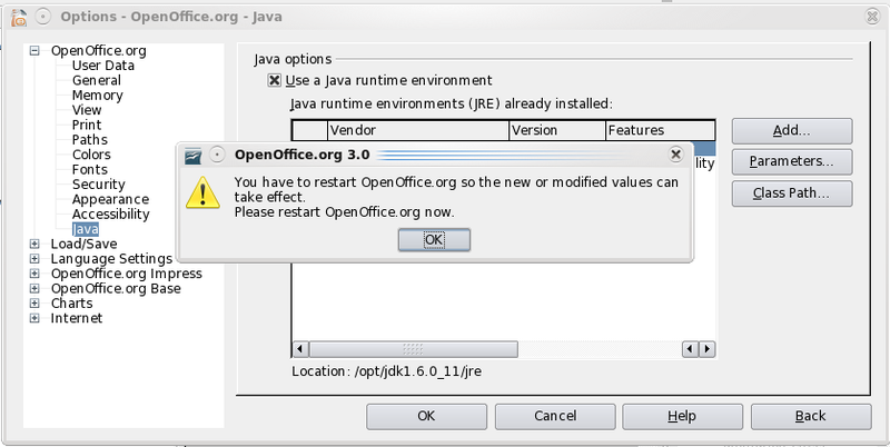 File:OOo JavaMediaFramework Tools Options Java Restart.png