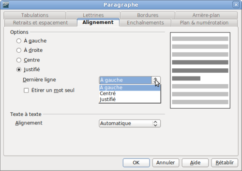 Formatage des paragraphes - Apache OpenOffice Wiki
