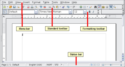 A interface do Writer - Apache OpenOffice Wiki