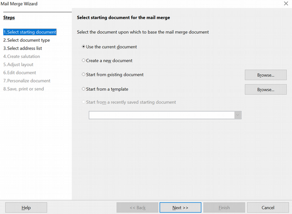 Step 1: Select Starting Document - Apache OpenOffice Wiki